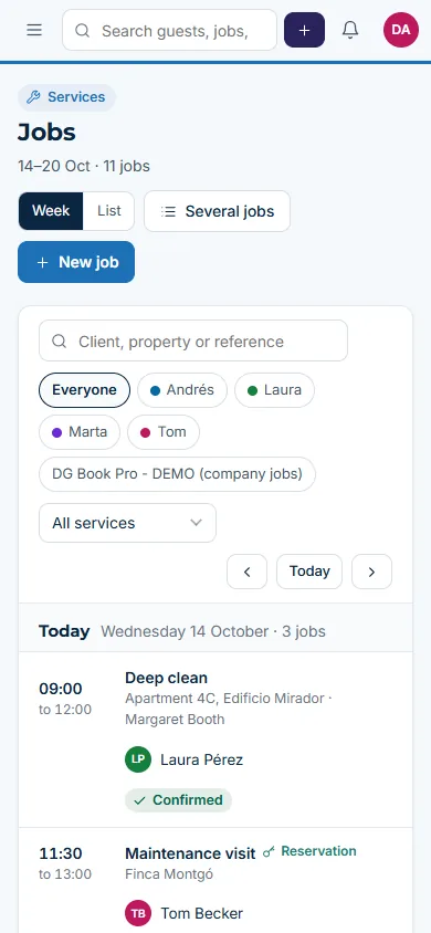 DG Book Pro: jobs and staff