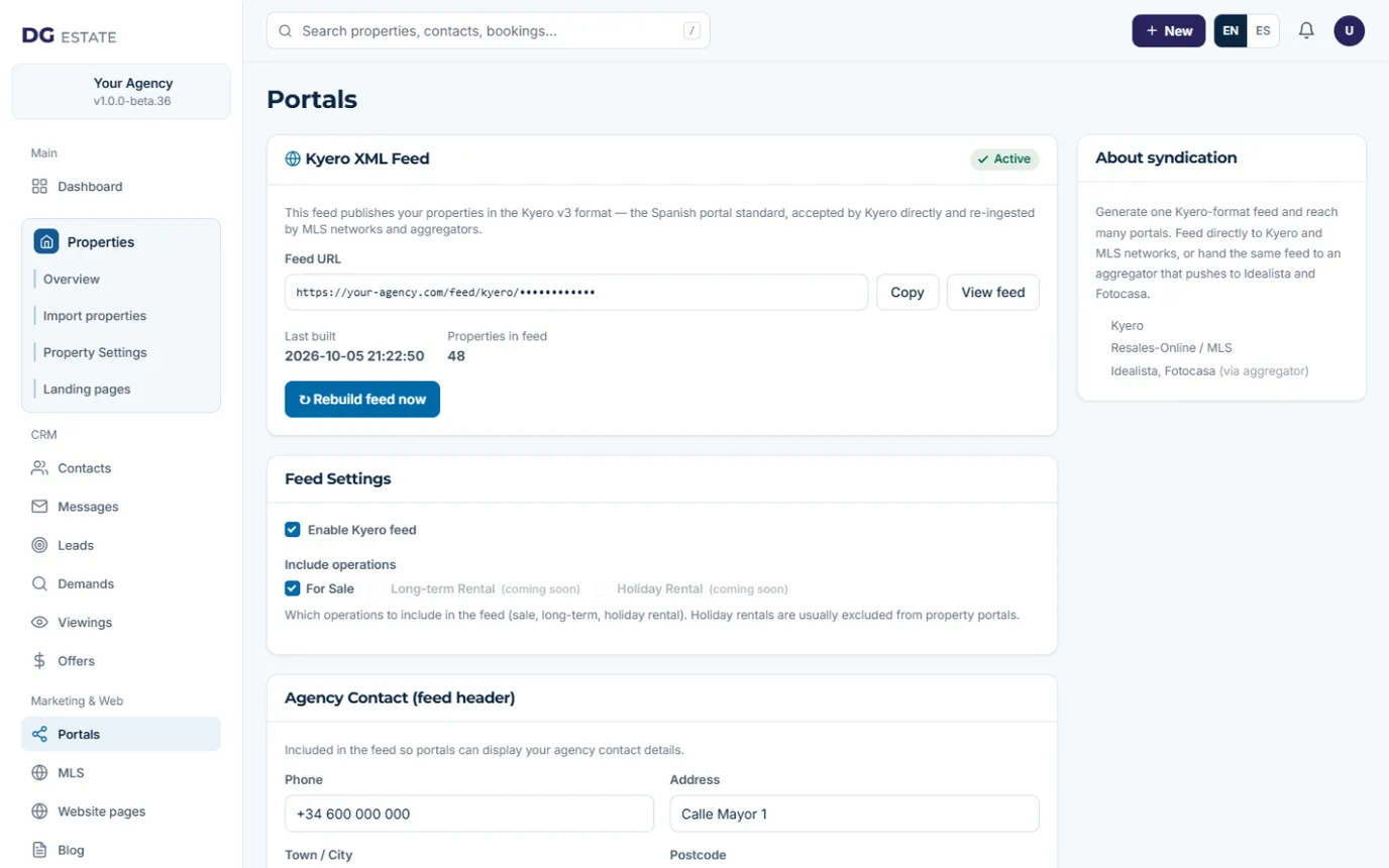 DG Estate: portals and sharing